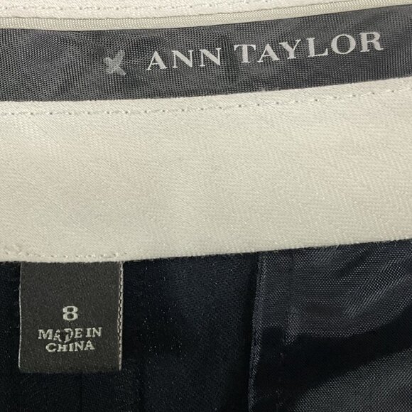 Ann Taylor Seasonless Stretch Navy Blue Dress Pants, Flat Front, size 8, Pockets - Picture 9 of 11